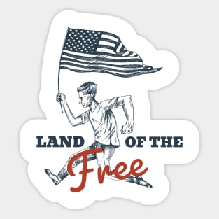 America - land of the free Sticker